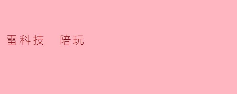 雷科技 陪玩